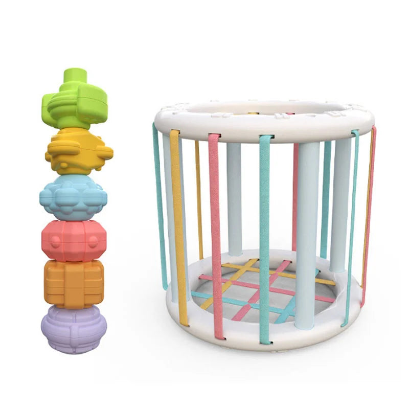 Montessori Shape Sorter Cube â?? Rainbow Infant Blocks ATHLEXES