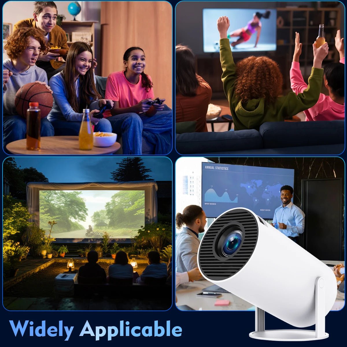 Magcubic Projector Android 11 4K 1280*720P HY300 Dual Wifi 260ANSI 180°flexible BT5.0 Cinema Outdoor Portable Projetor HY300 Pro ATHLEXES