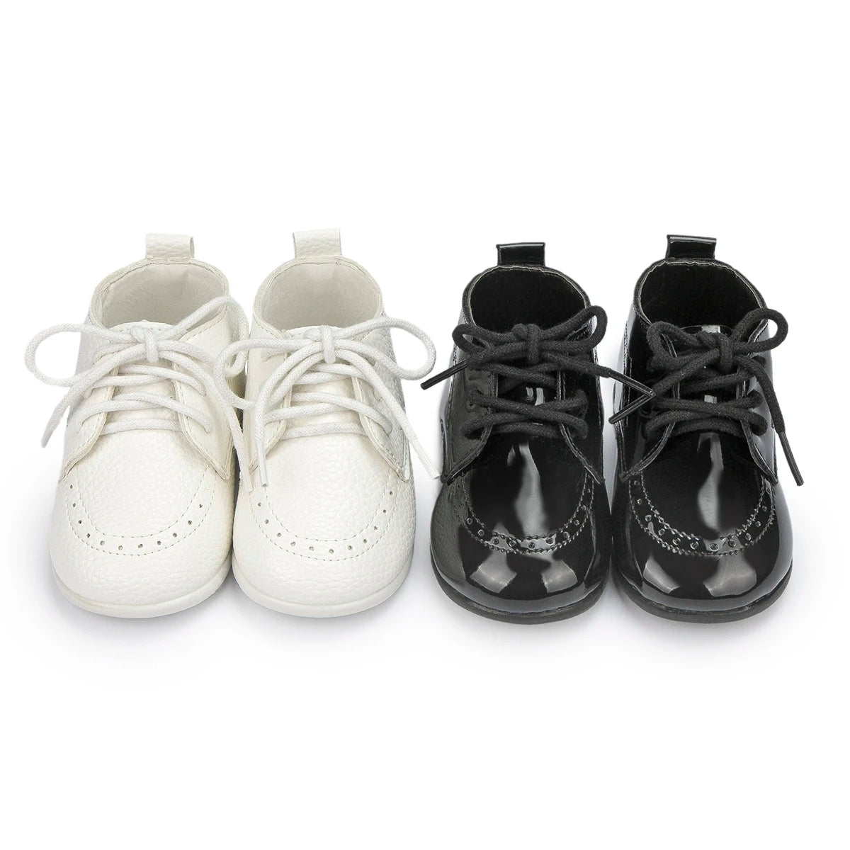 Meckior Retro Leather Baby Shoes with Anti-Slip Rubber Sole ATHLEXES