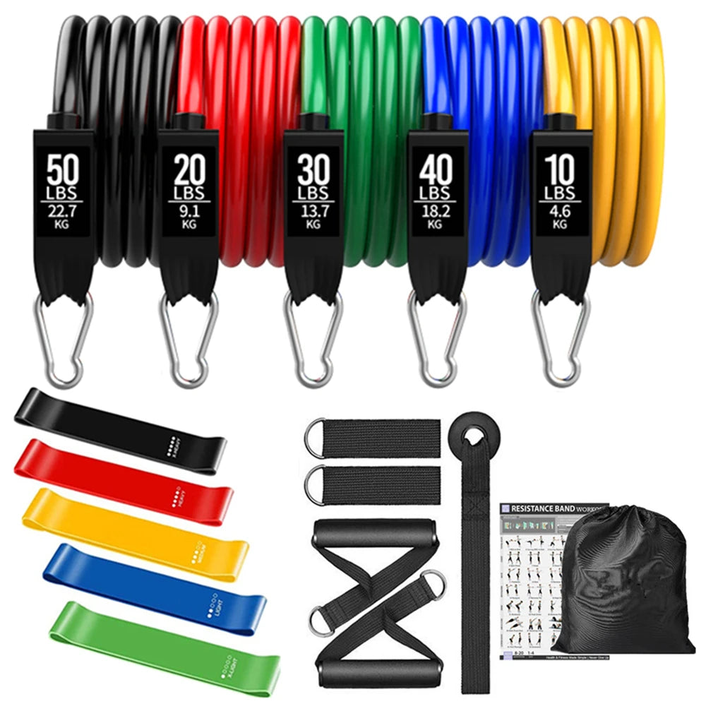 Premium Resistance Bands Set with Door Anchor & Straps ATHLEXES