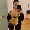 Goddess Glam Metallic Corset Top ATHLEXES