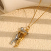 E.B.belle People Hug Pendant Necklace in Gold ATHLEXES