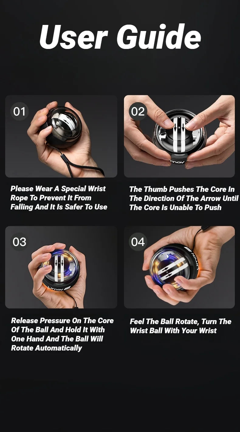 GyroPower Forearm Fitness Trainer Ball ATHLEXES