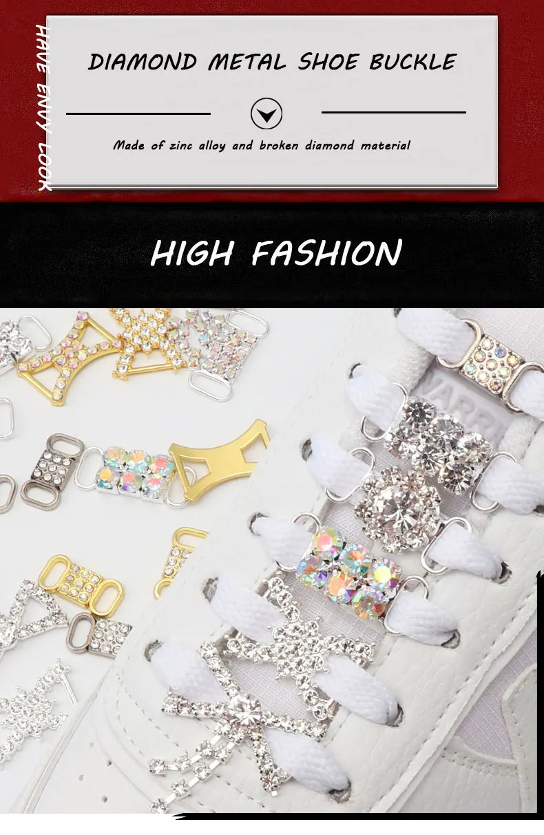 Diamond Luxury AF1 Shoelace Charms with Metal Buckle ATHLEXES