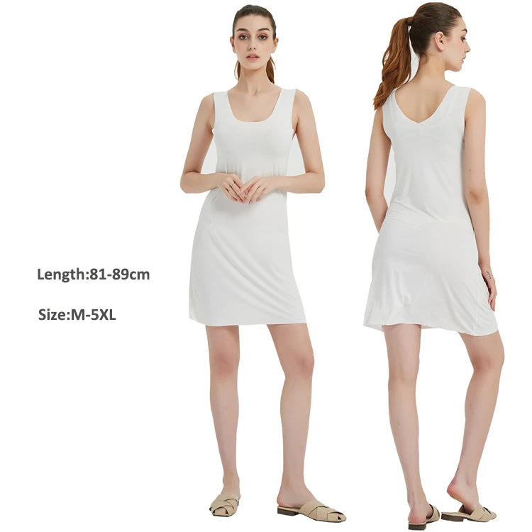 SilkFeel Plus Size Full Slip Dress ATHLEXES