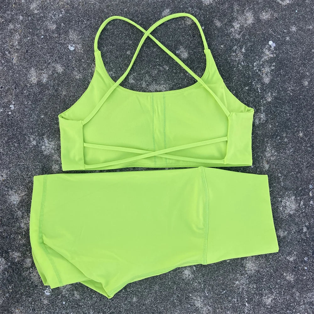 Athletic Comfort Yoga Set with Cross Straps ATHLEXES