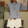 Summer Knit O-Neck Sleeveless Casual Top ATHLEXES