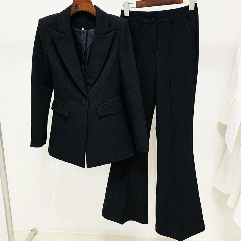 ChicRunway Women's Blazer and Flare Pants Set ATHLEXES