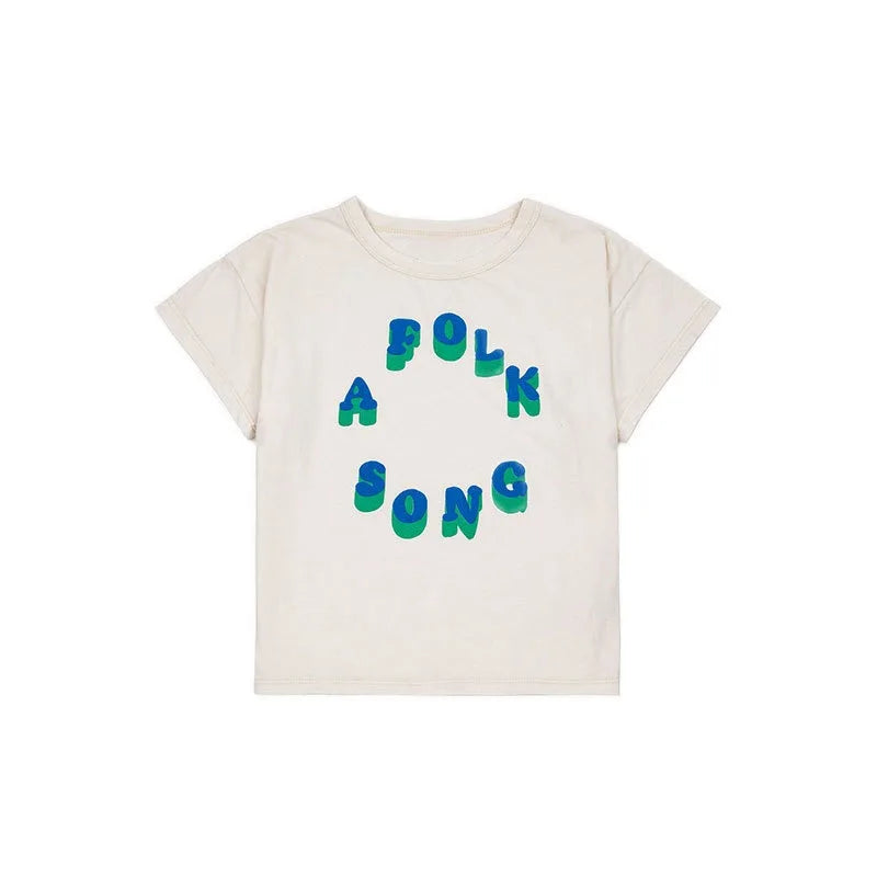 Korean Cotton Cartoon Tees for Kids 2025 Summer Collection ATHLEXES