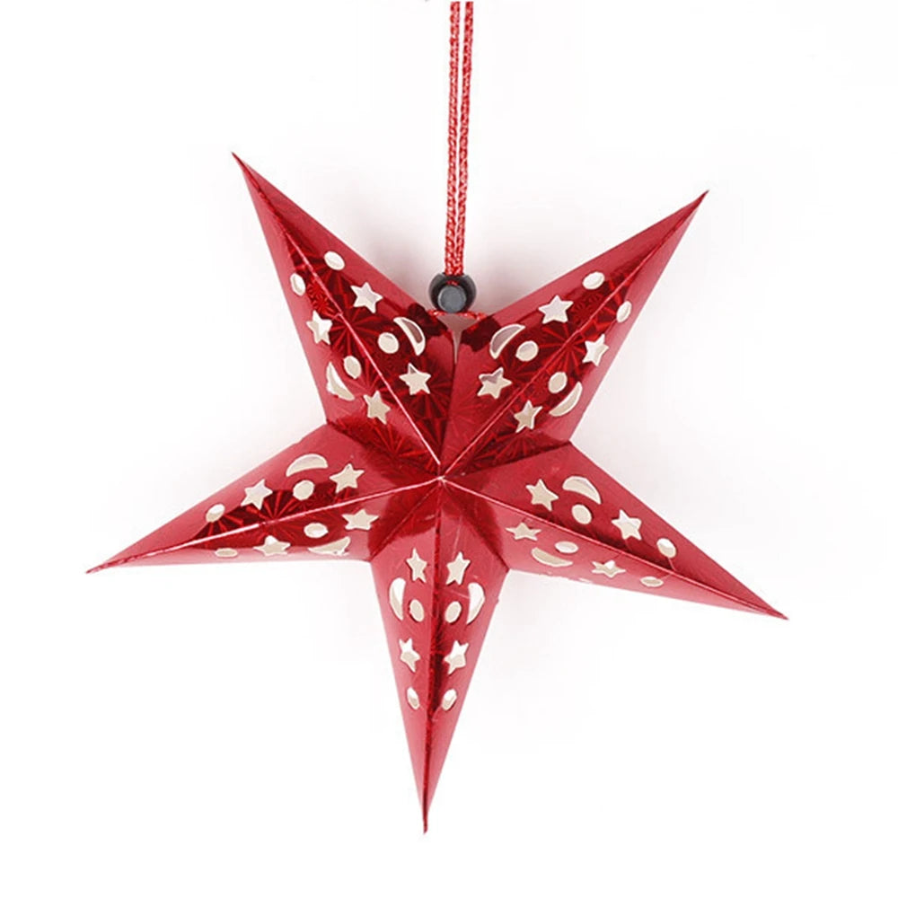 Elegant 3D Paper Star Holiday Ceiling Decor ATHLEXES