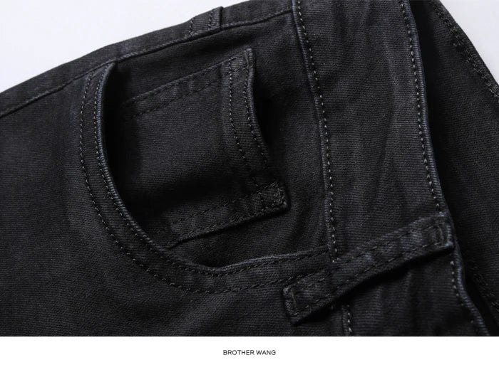 Classic Fit Stretch Denim Trousers for Men ATHLEXES