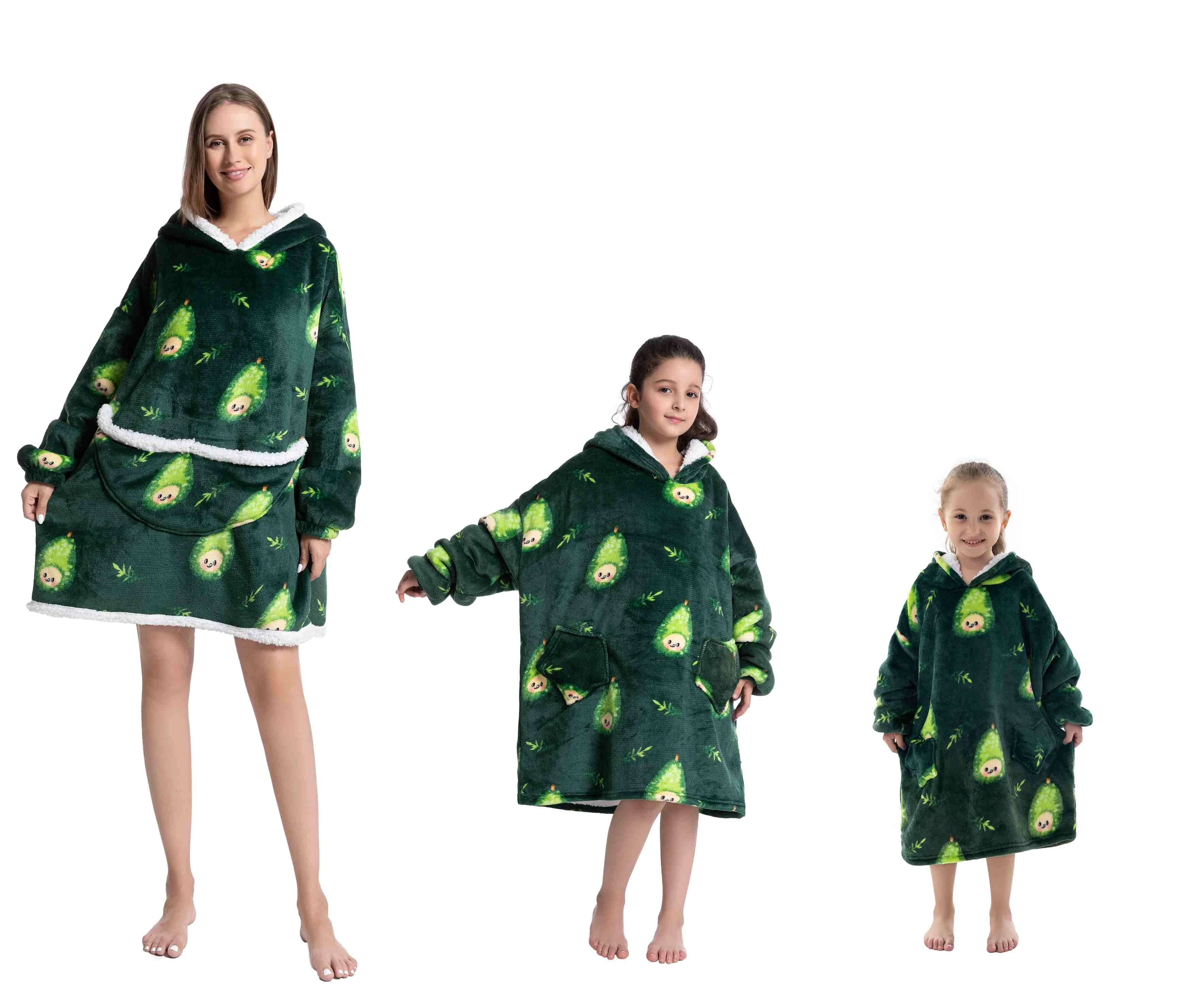 CozyNest Oversized Flannel Hoodie Blanket ATHLEXES
