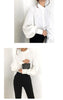 Elegant Lantern Sleeve Blouse for Women - Autumn Winter Office Chic ATHLEXES