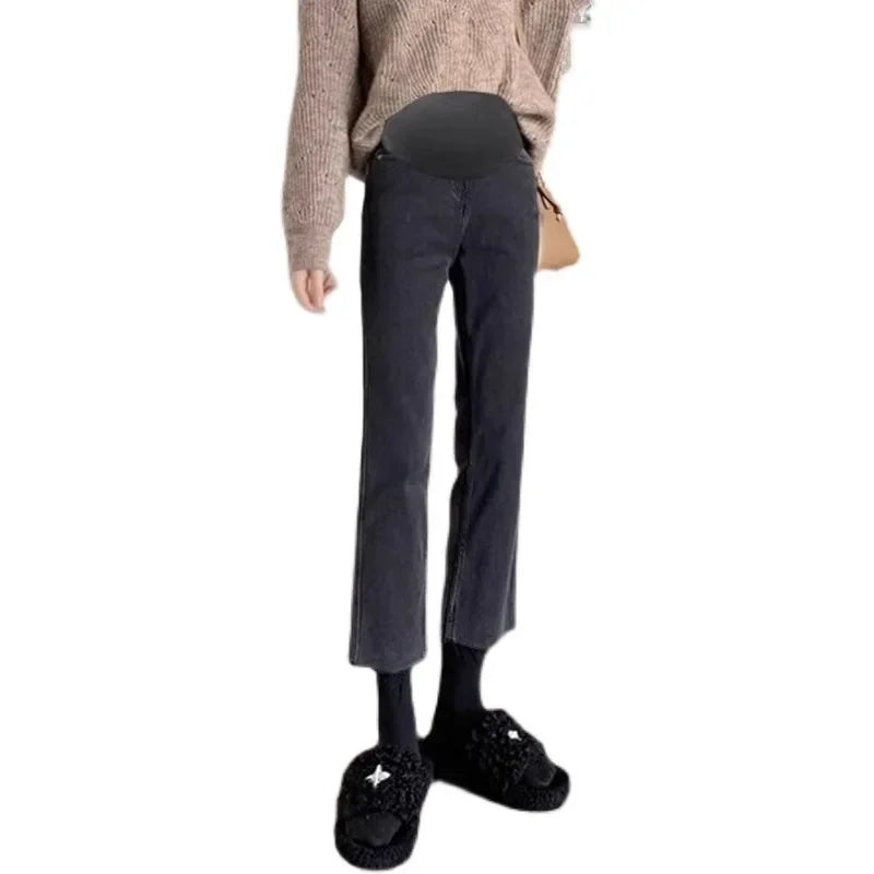 BumpStyle High Elasticity Maternity Fringe Jeans ATHLEXES