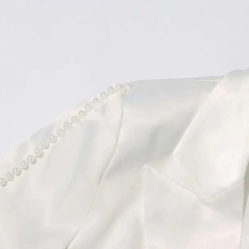 Elegant 3D Flower Blazer and Wide Leg Pant Set ATHLEXES