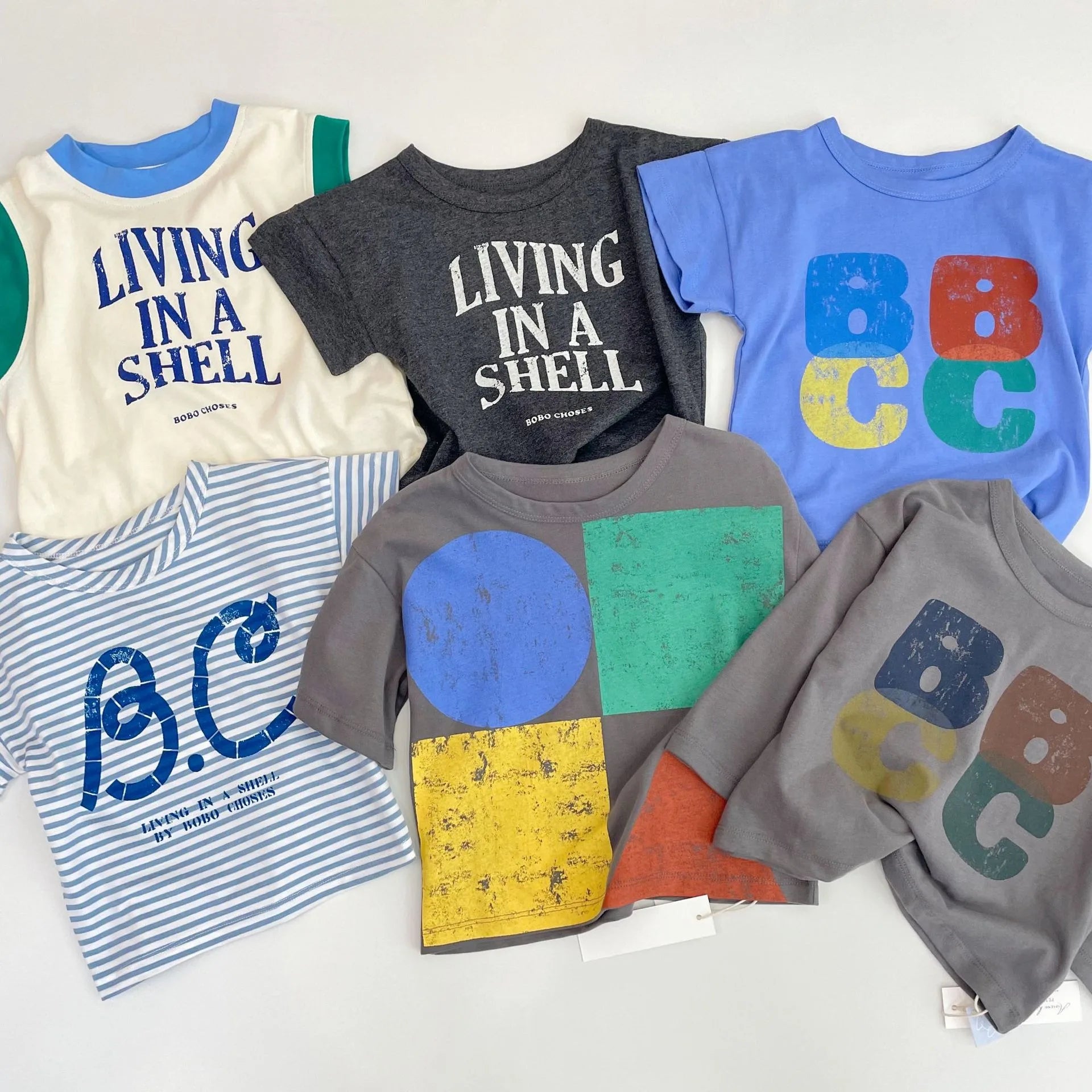 Korean Cotton Cartoon Tees for Kids 2025 Summer Collection ATHLEXES