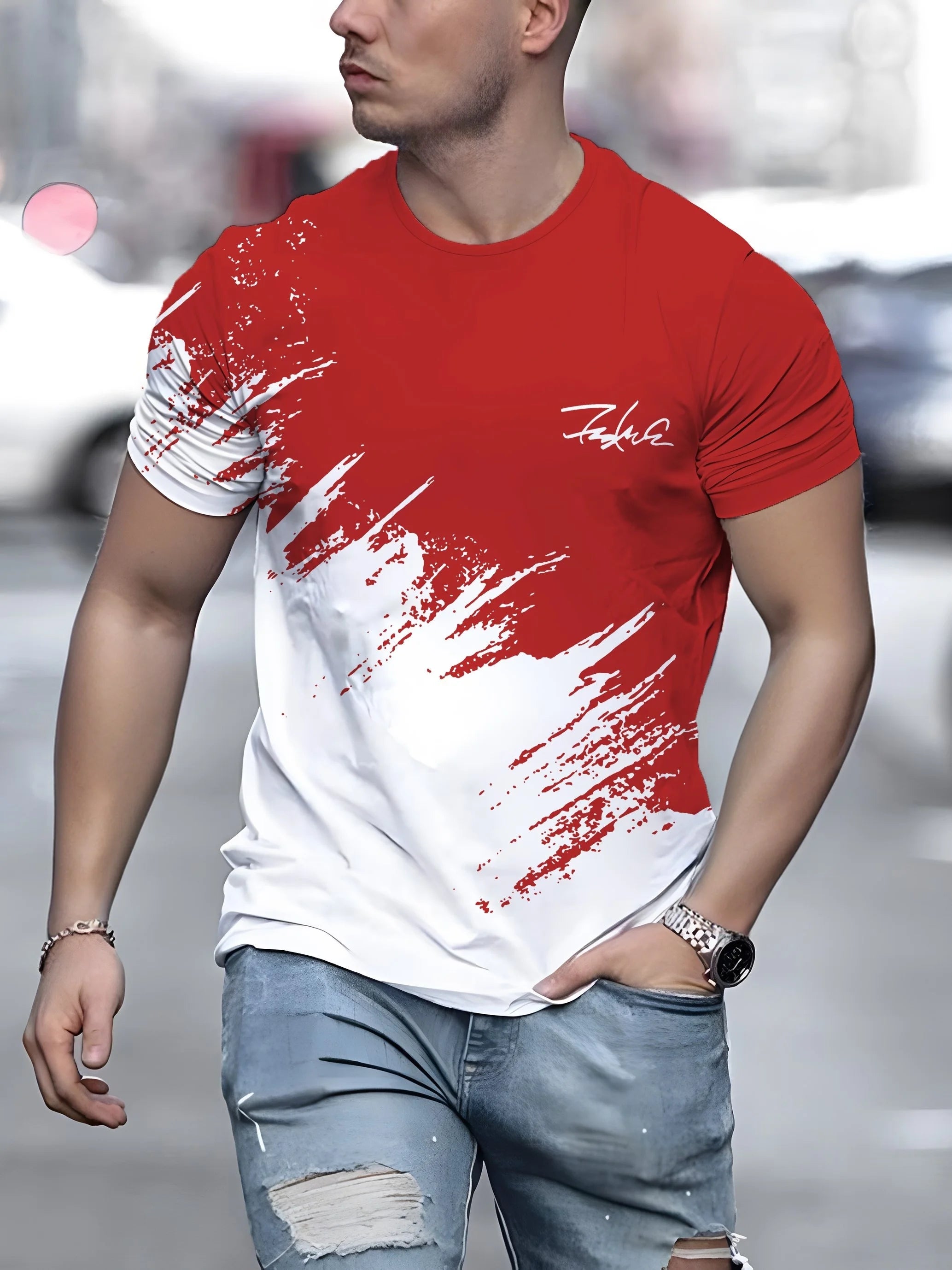 UrbanStyle Men's Casual Crew Neck Tee ATHLEXES