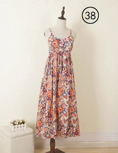 Floral Summer Maxi Halter Dress ATHLEXES