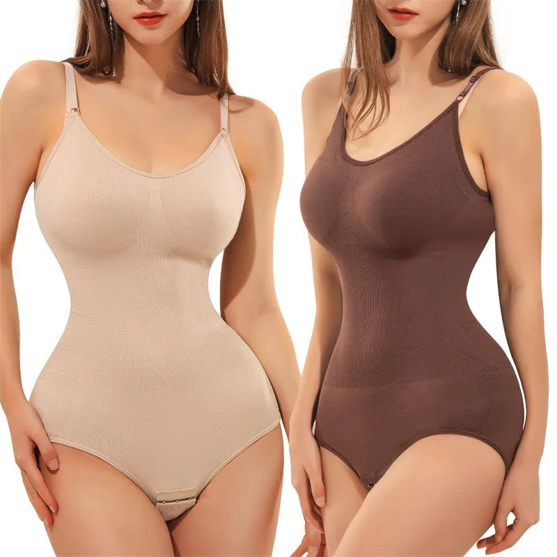 Super Sale V Neck Spaghetti Strap Bodysuit Compression Body Suits Open Crotch Shapewear Slimming Body Shaper Smooth Out Bodysuit ATHLEXES