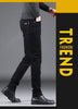 Korean Style Black Slim Fit Jeans for Men ATHLEXES