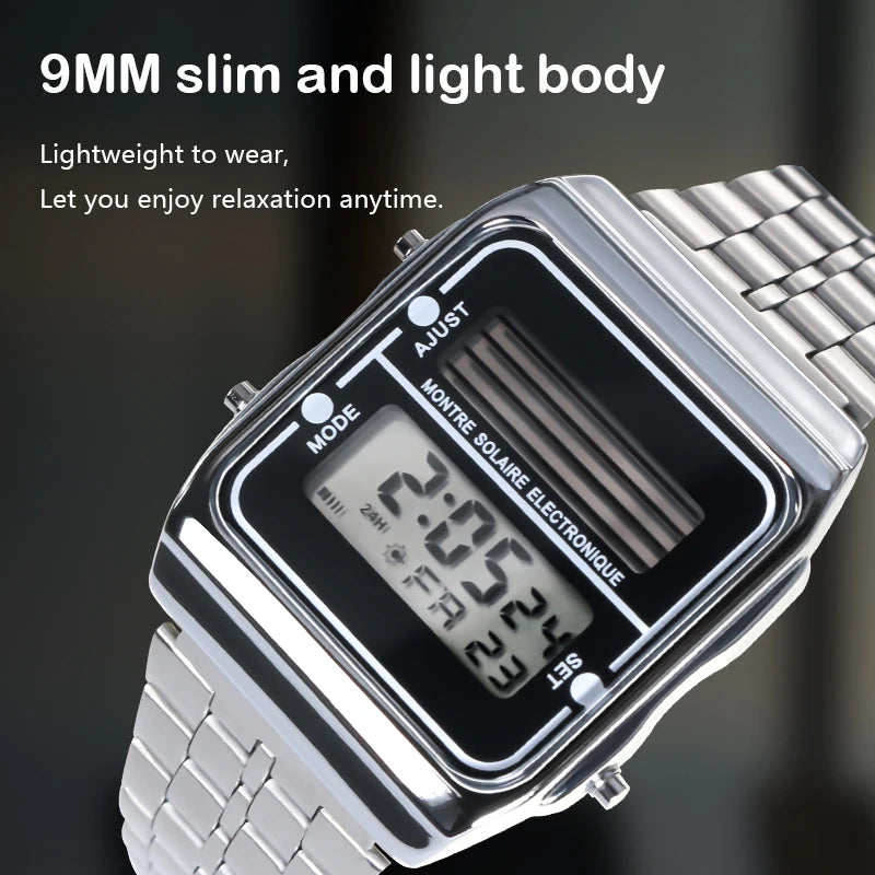 SolarSport Retro Digital Chronograph Watch ATHLEXES