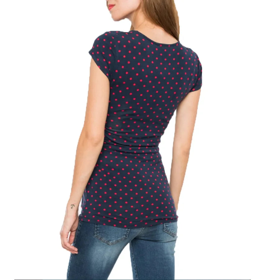 Chic Dot Nursing Tee for Moms Plus Size S-2XL ATHLEXES