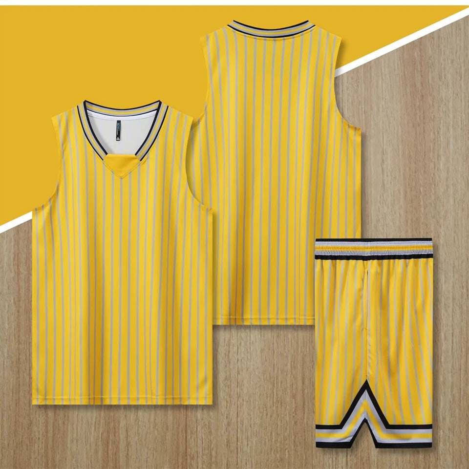 Custom Stripe Basketball Jersey Set for All Ages ATHLEXES