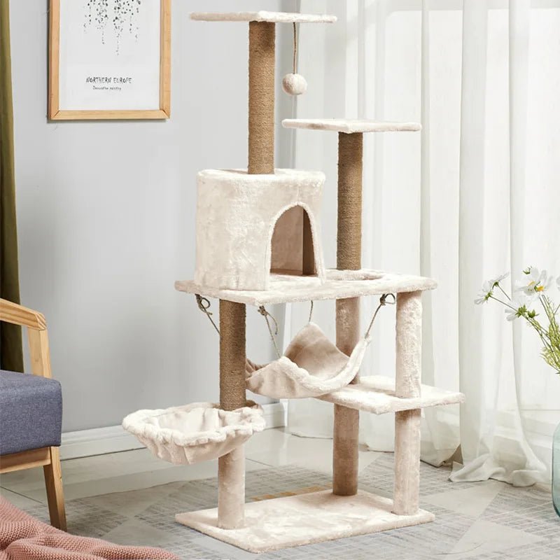 Multilevel Wooden Cat Climbing Tower ATHLEXES