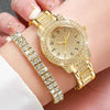 Diamond Elegance Quartz Watch Set for Women ATHLEXES