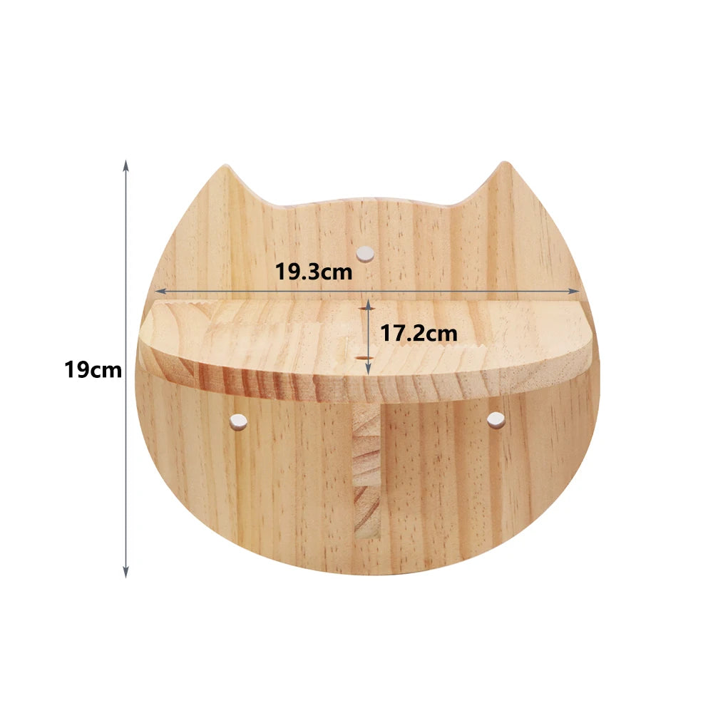 Wall-Mounted Wooden Cat Shelves ATHLEXES