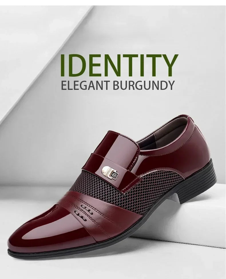 Classic Black Pointed Toe Leather Loafers for Men ATHLEXES