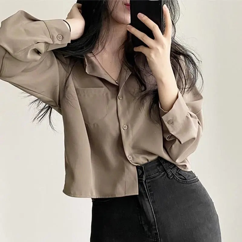 Elegant Casual White Long Sleeve Blouse ATHLEXES