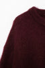 TRAFZA Winter Women Burgundy Long Sleeve Pullovers Casual O-neck Loose Fluffy Fuzzy Jumper Sweater Female Fashion Knitted Tops ATHLEXES