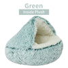 PurrNest Plush Cat Bed: Cozy 2-in-1 Winter Retreat ATHLEXES