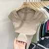 Cotton U-Neck Slimming Summer Tee for Women ATHLEXES