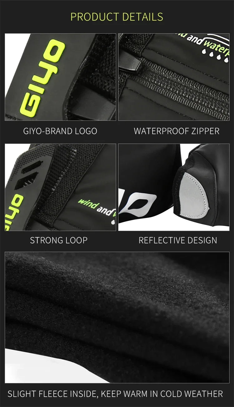 GIYO Waterproof Winter Cycling Shoe Covers for MTB and Road Bikes ATHLEXES