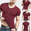 2022 Men's Fitness V-Neck T-Shirt Casual Tops M-5XL ATHLEXES