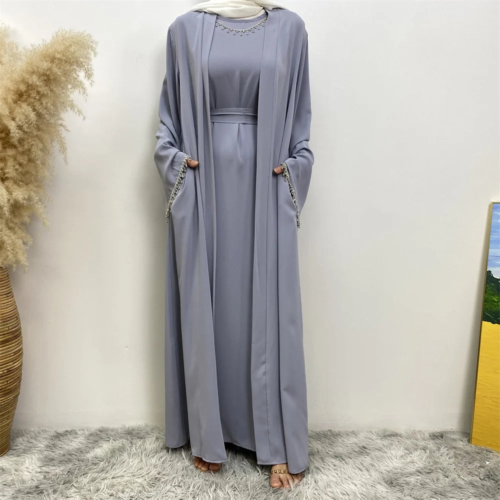New Fashion Muslim Women Two-Piece Dress Set ATHLEXES