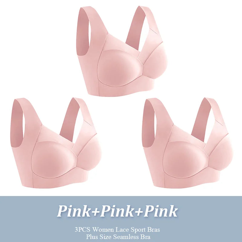 LuxeFit Seamless Plus Size Wireless Bras Set ATHLEXES