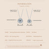 BAMOER Halo Moissanite Necklace in White Gold ATHLEXES