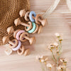 EcoBaby Wooden Rattles and Silicone Teether Set for Infants ATHLEXES