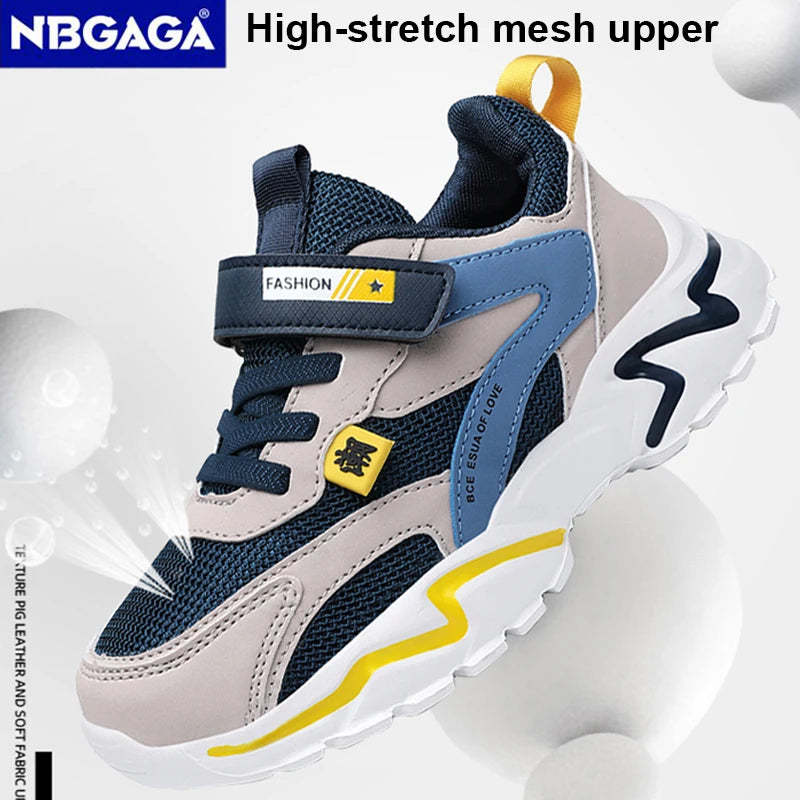 BreezeStride Leather Kid Sneakers for Active Boys ATHLEXES