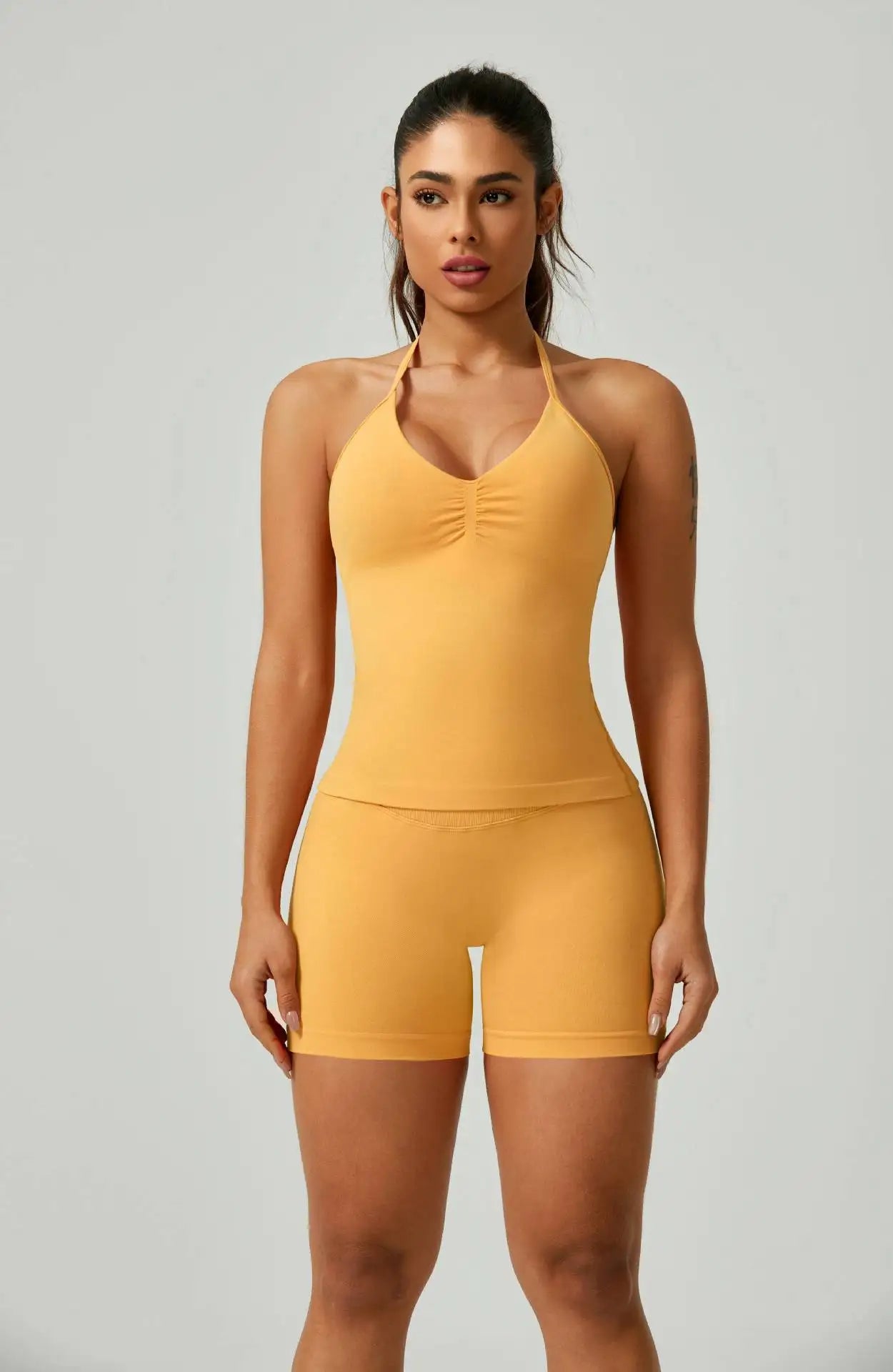 SleekFit V Neck Longline Gym Tank Top ATHLEXES