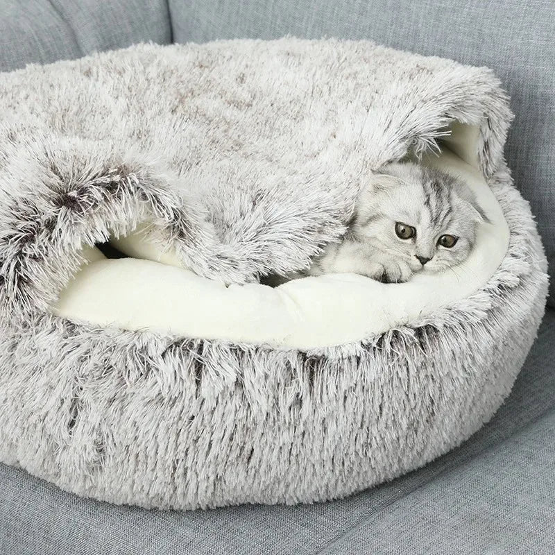 Dog CozyNest 2-in-1 Plush Cat Bed ATHLEXES