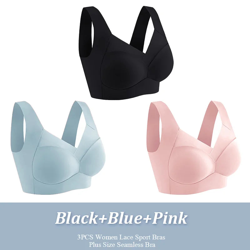 LuxeFit Seamless Plus Size Wireless Bras Set ATHLEXES