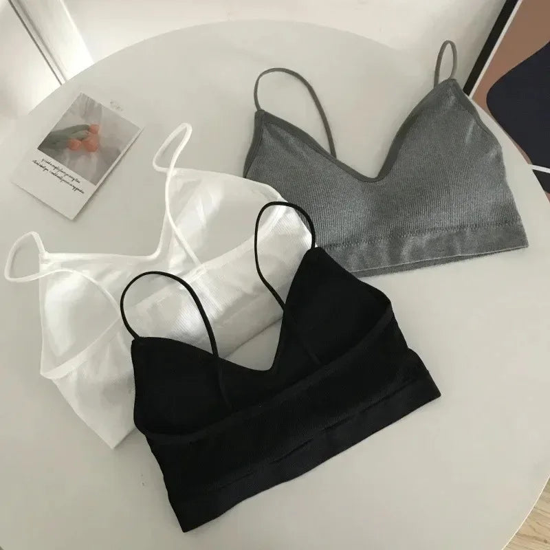 Women's Sports Bra Set Underwear Bra Korean Style Push Up No Steel Ring Bra High Elastic Panty Set ATHLEXES
