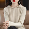 Luxurious Cashmere Hooded Sweater for Women - Autumn Comfort ATHLEXES
