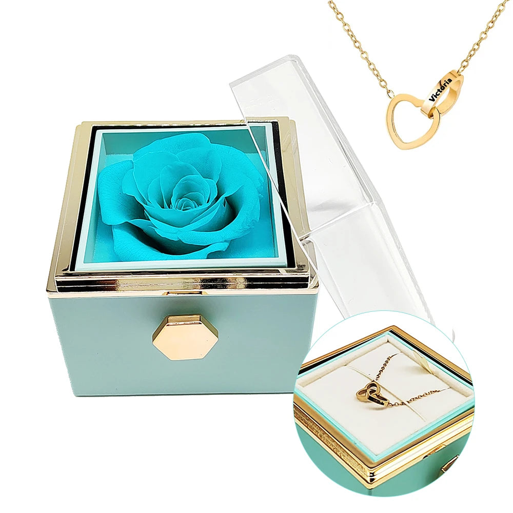 Eternal Rose Heart Necklace Gift Box Set ATHLEXES