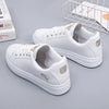Elegant Lace-Up Women’s Embroidered White Sneakers ATHLEXES