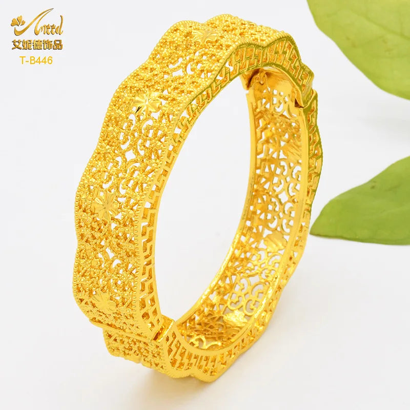 Dubai Bridal Light Luxury Gold Plated Bracelet ATHLEXES